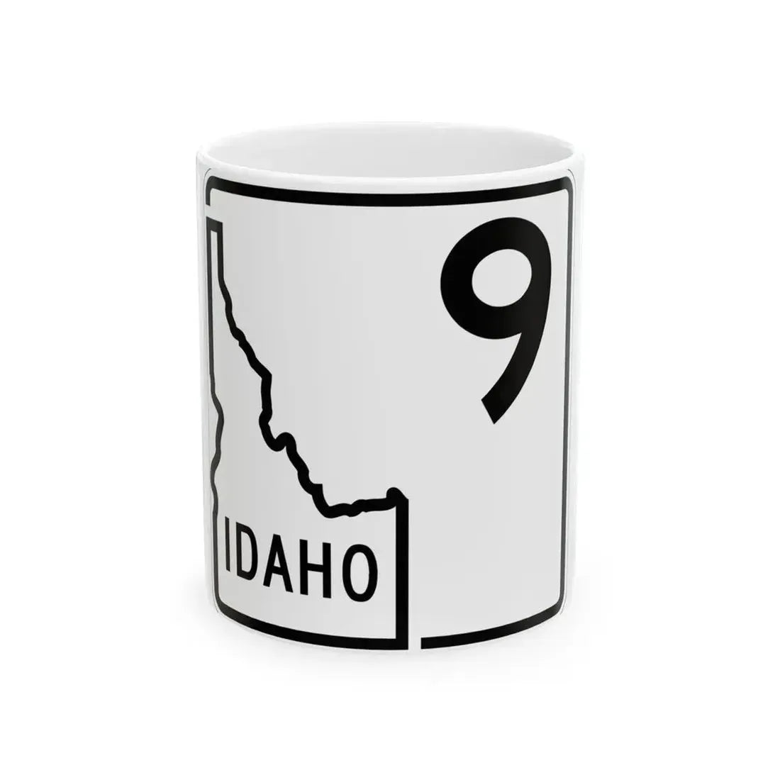 Idaho 9 1955 (Idaho) (Road Sign) White Coffee Mug 11oz - Go Mug Yourself