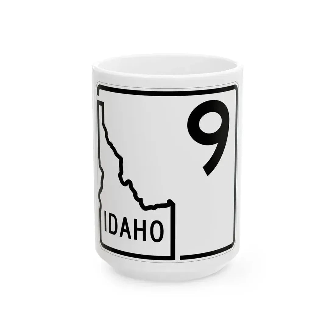 Idaho 9 1955 (Idaho) (Road Sign) White Coffee Mug 15oz - Go Mug Yourself