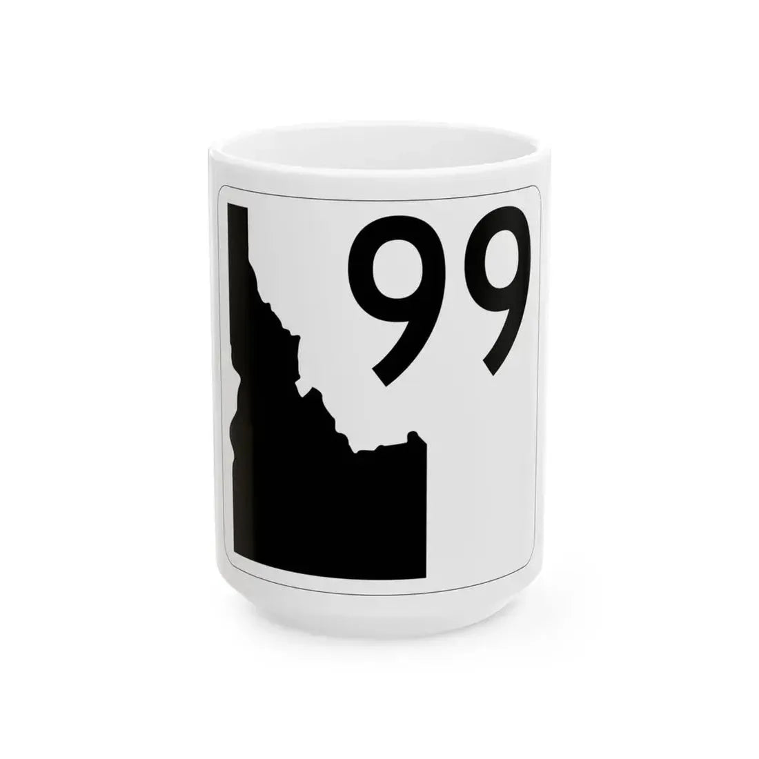 Idaho 99 (Idaho) (Road Sign) White Coffee Mug 15oz - Go Mug Yourself