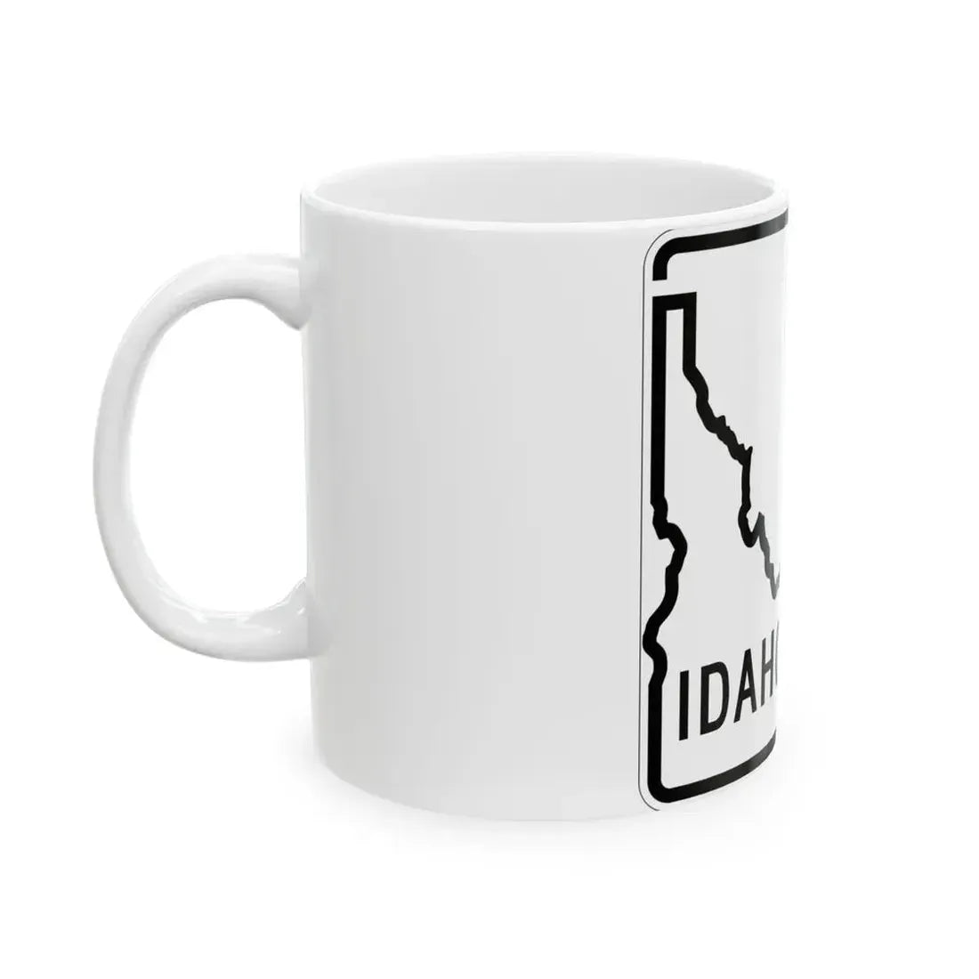 Idaho blank 1955 (Idaho) (Road Sign) White Coffee Mug - Go Mug Yourself