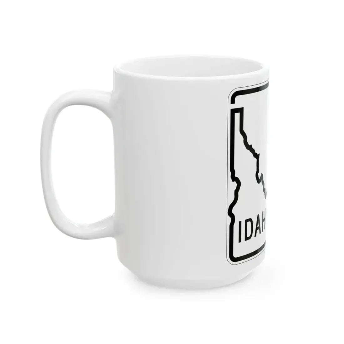 Idaho blank 1955 (Idaho) (Road Sign) White Coffee Mug - Go Mug Yourself