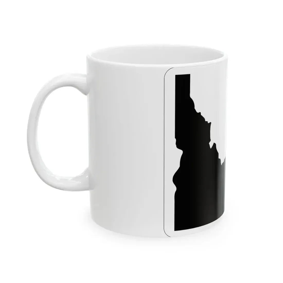 Idaho blank wide (Idaho) (Road Sign) White Coffee Mug - Go Mug Yourself
