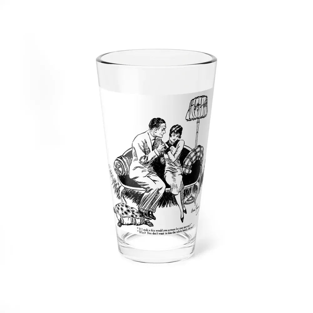 If I stole a kiss..., Happy Magazine, 1925 - Pint Glass 16oz 16oz - Go Mug Yourself