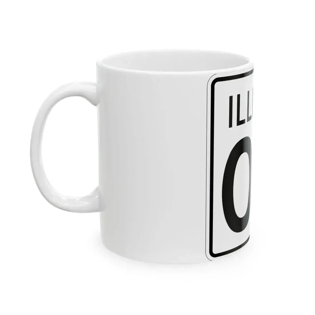 Illinois 00 1960 (Illinois) (Road Sign) White Coffee Mug - Go Mug Yourself