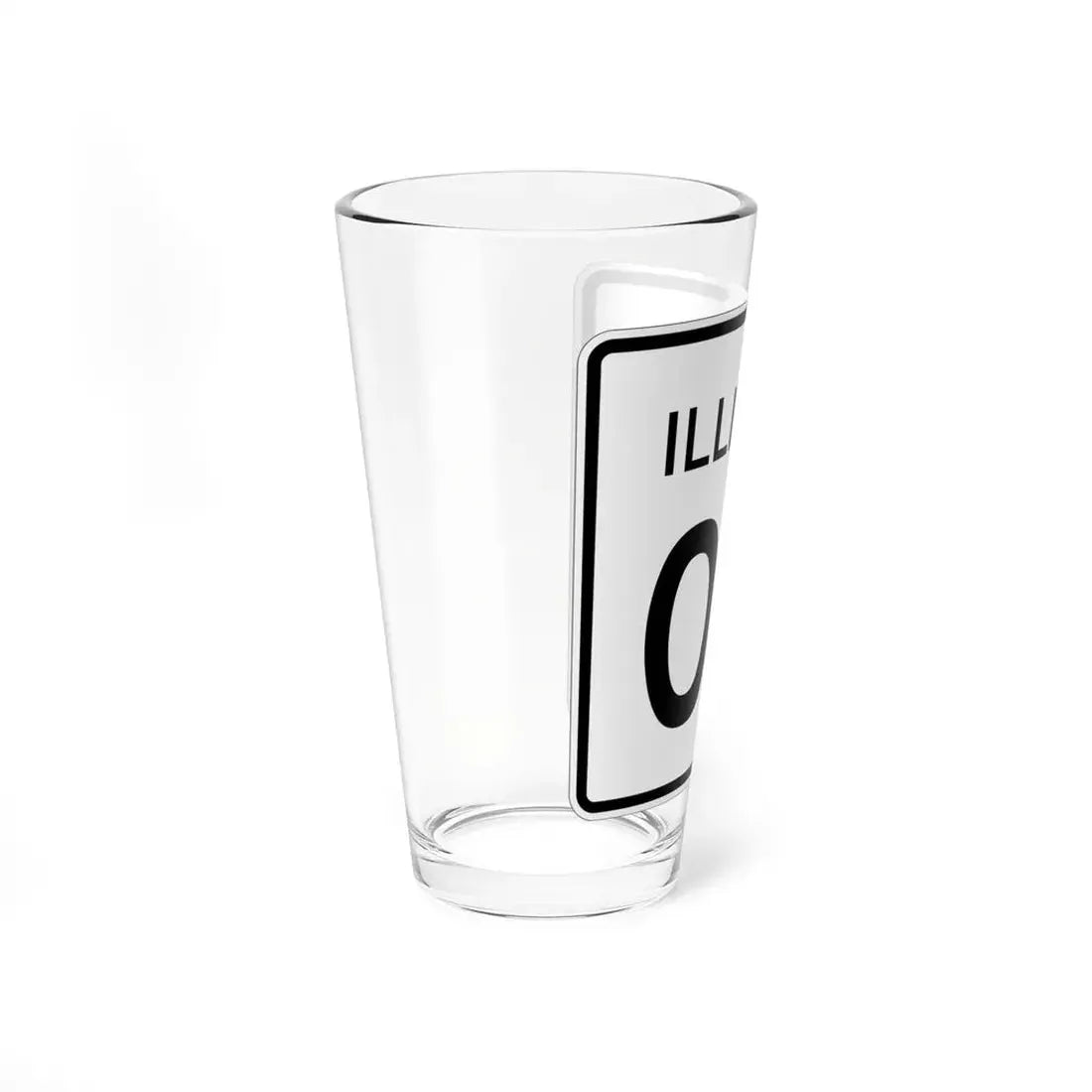 Illinois 00 template (Illinois) (Road Sign) Pint Glss 16oz - Go Mug Yourself