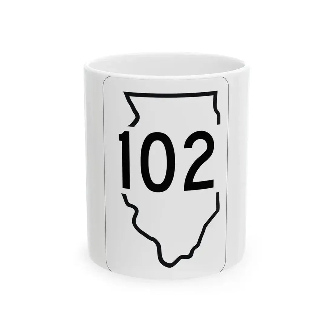 Illinois 102 1950 (Illinois) (Road Sign) White Coffee Mug 11oz - Go Mug Yourself