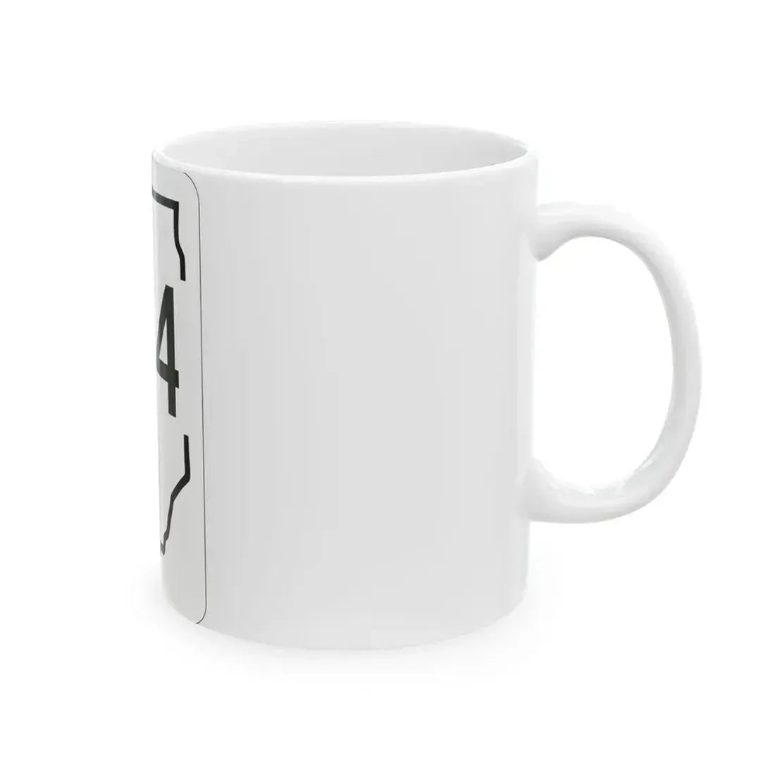 Illinois 104 1950 (Illinois) (Road Sign) White Coffee Mug - Go Mug Yourself