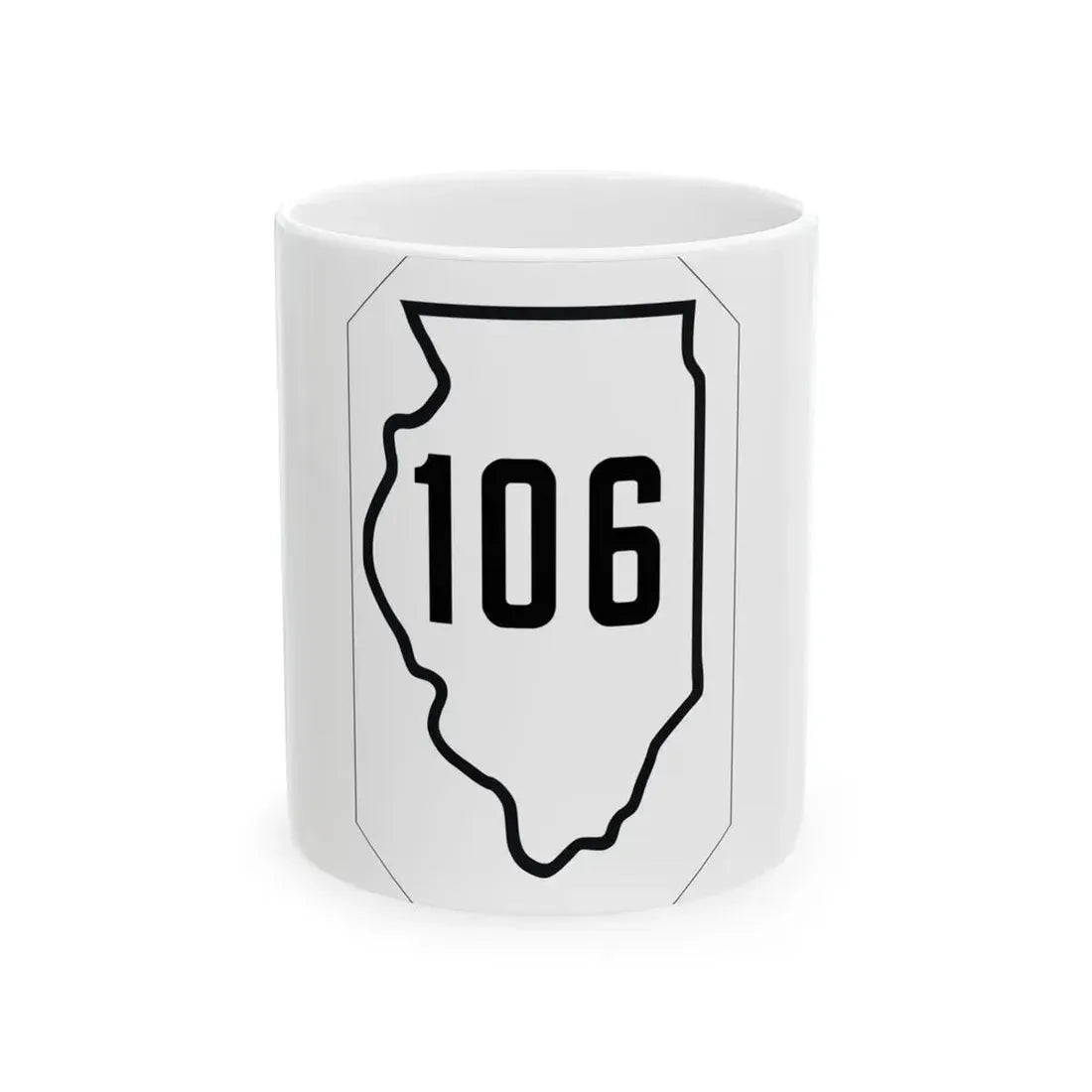 Illinois 106 1926 (Illinois) (Road Sign) White Coffee Mug 11oz - Go Mug Yourself