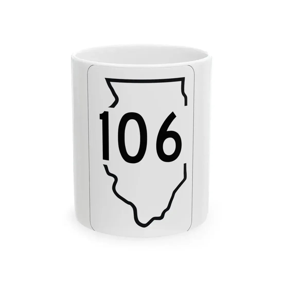 Illinois 106 1950 (Illinois) (Road Sign) White Coffee Mug 11oz - Go Mug Yourself