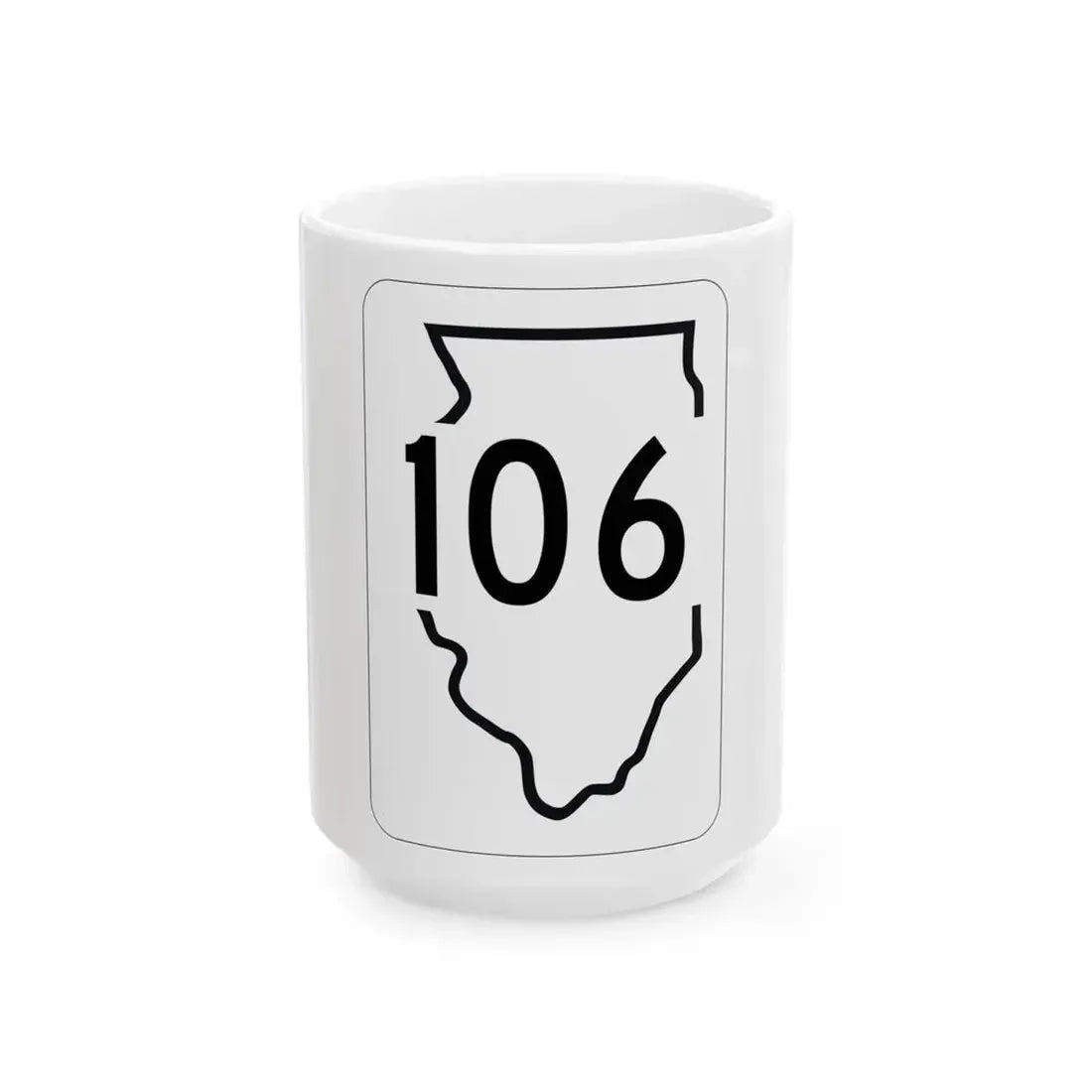 Illinois 106 1950 (Illinois) (Road Sign) White Coffee Mug 15oz - Go Mug Yourself