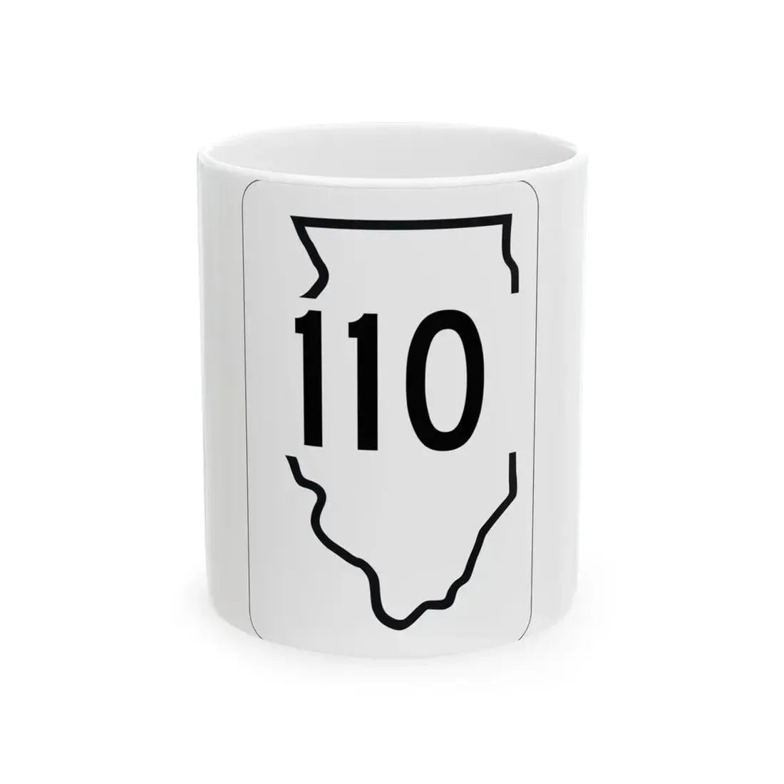 Illinois 110 1950 (Illinois) (Road Sign) White Coffee Mug 11oz - Go Mug Yourself