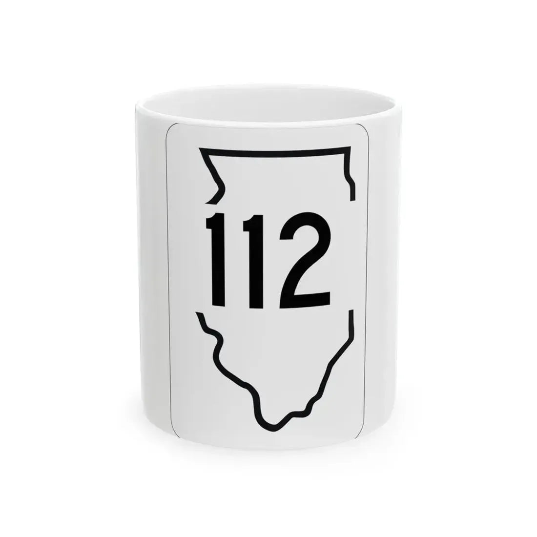 Illinois 112 1950 (Illinois) (Road Sign) White Coffee Mug 11oz - Go Mug Yourself