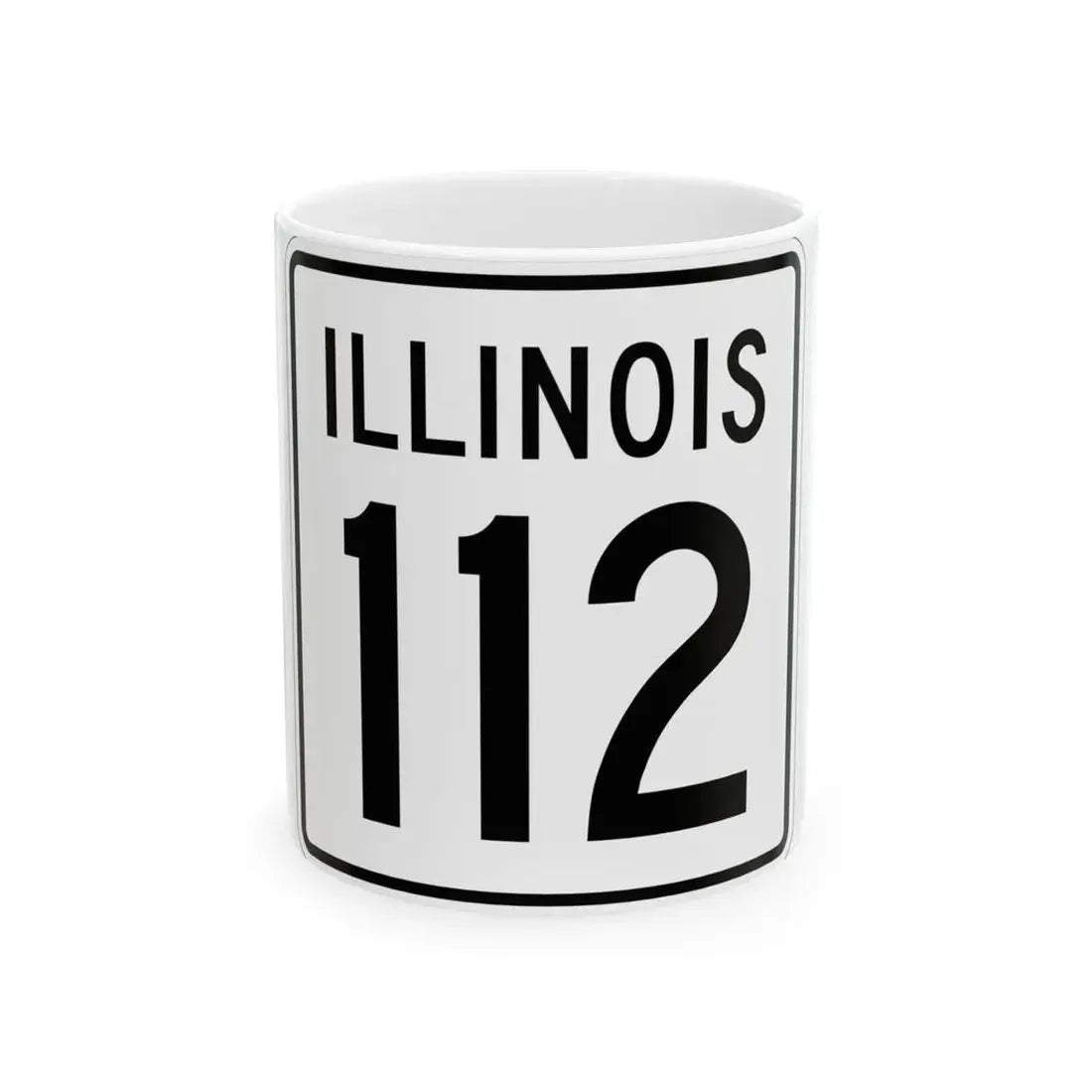 Illinois 112 1960 (Illinois) (Road Sign) White Coffee Mug 11oz - Go Mug Yourself