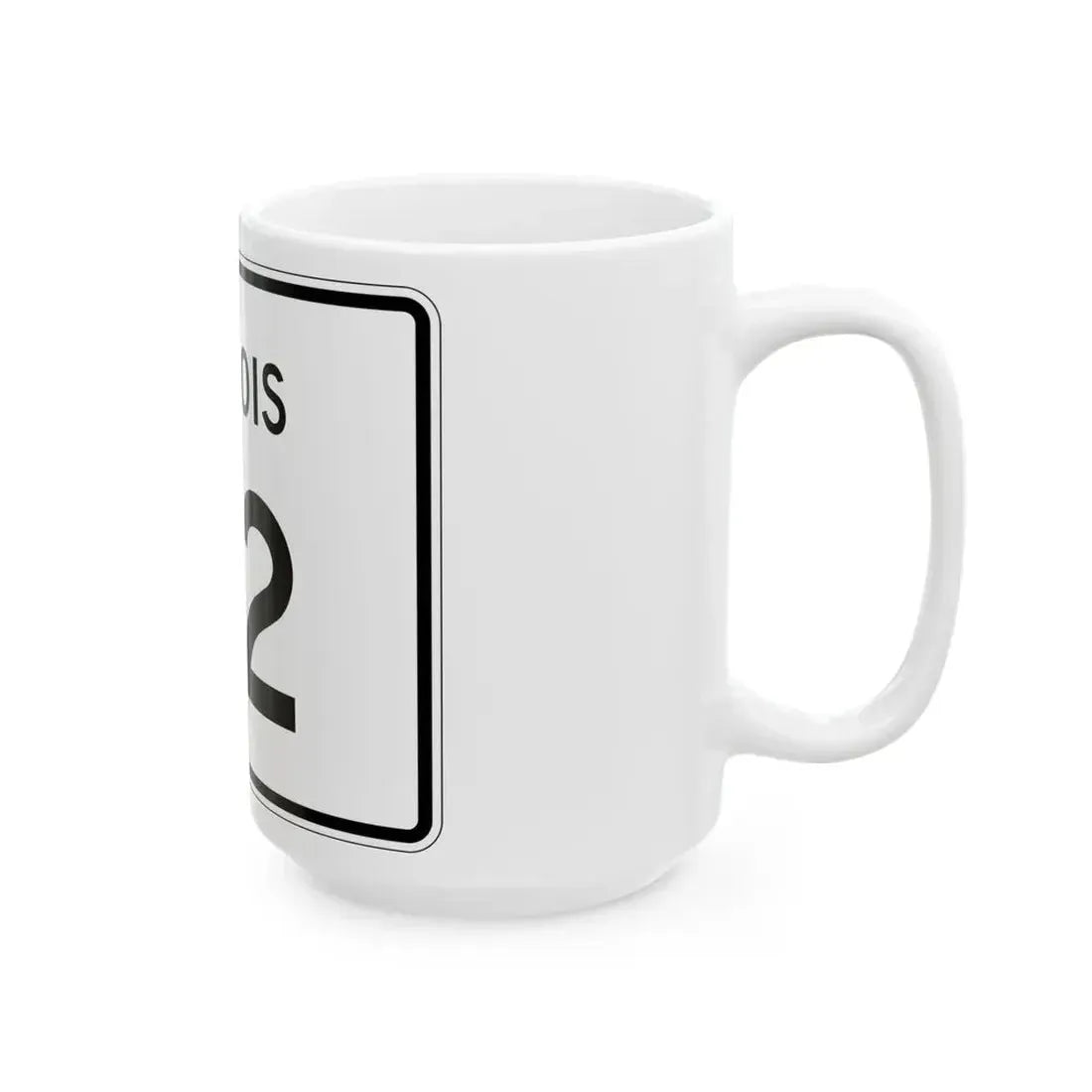 Illinois 112 (Illinois) (Road Sign) White Coffee Mug - Go Mug Yourself