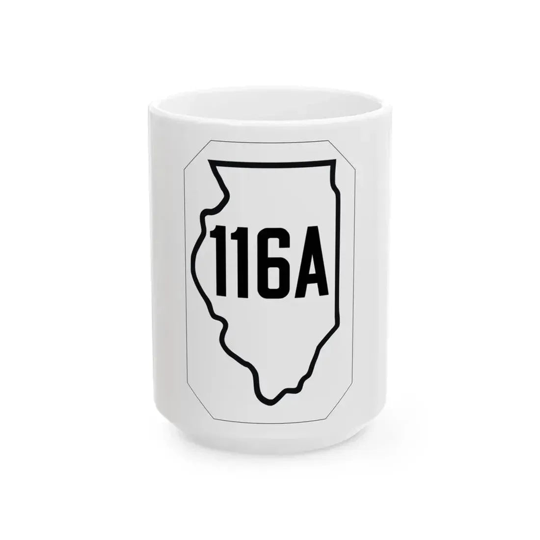 Illinois 116A 1926 (Illinois) (Road Sign) White Coffee Mug 15oz - Go Mug Yourself