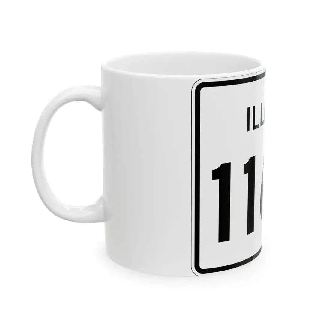 Illinois 116A (Illinois) (Road Sign) White Coffee Mug - Go Mug Yourself