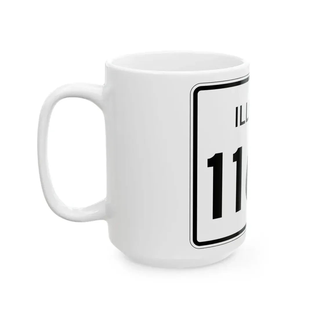 Illinois 116A (Illinois) (Road Sign) White Coffee Mug - Go Mug Yourself