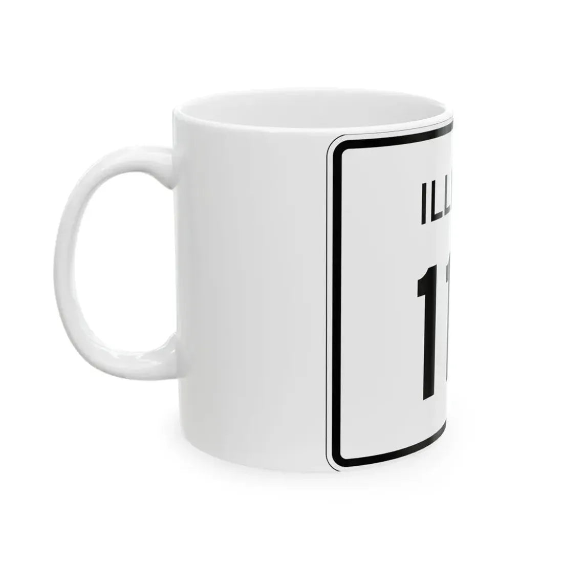 Illinois 118 (Illinois) (Road Sign) White Coffee Mug - Go Mug Yourself