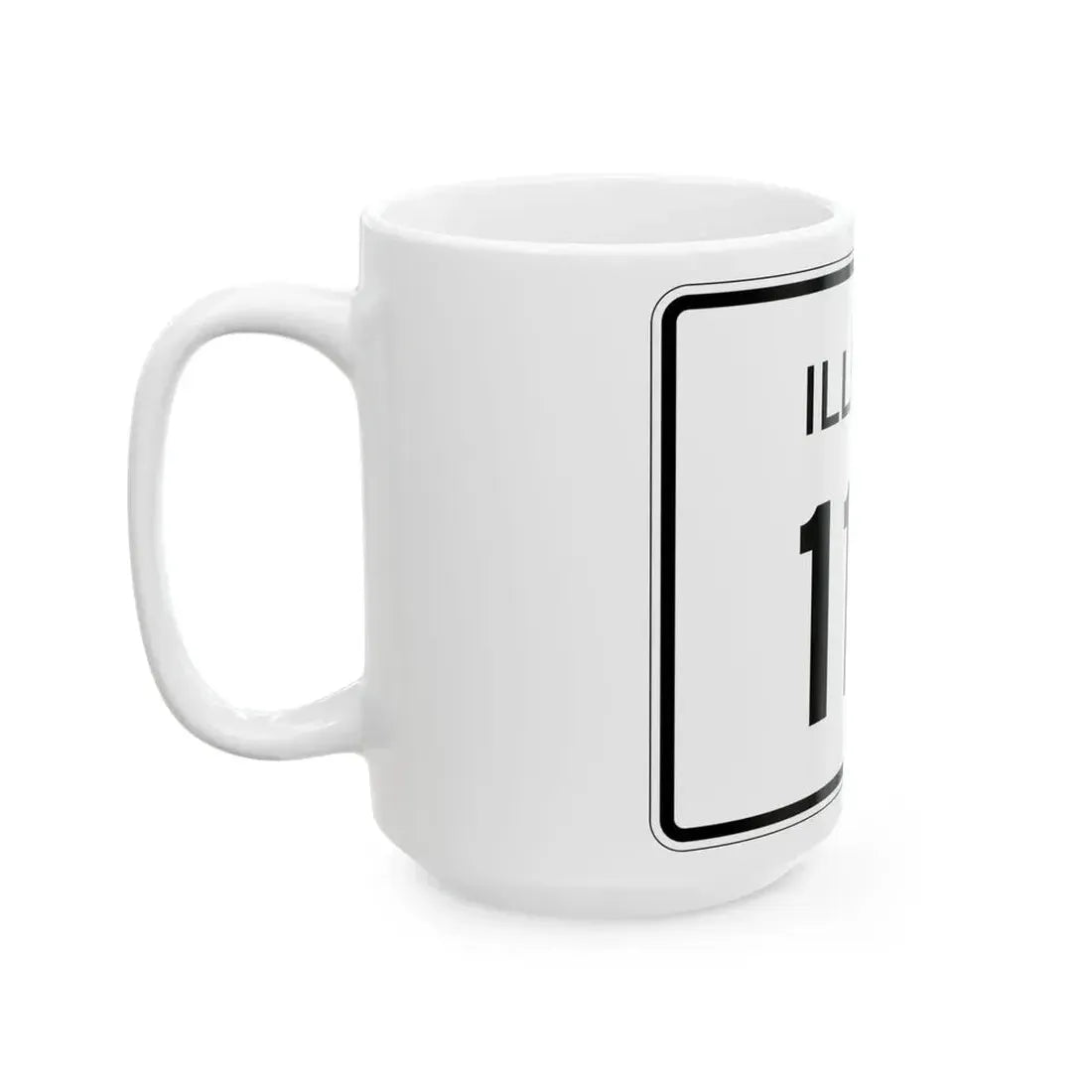 Illinois 118 (Illinois) (Road Sign) White Coffee Mug - Go Mug Yourself