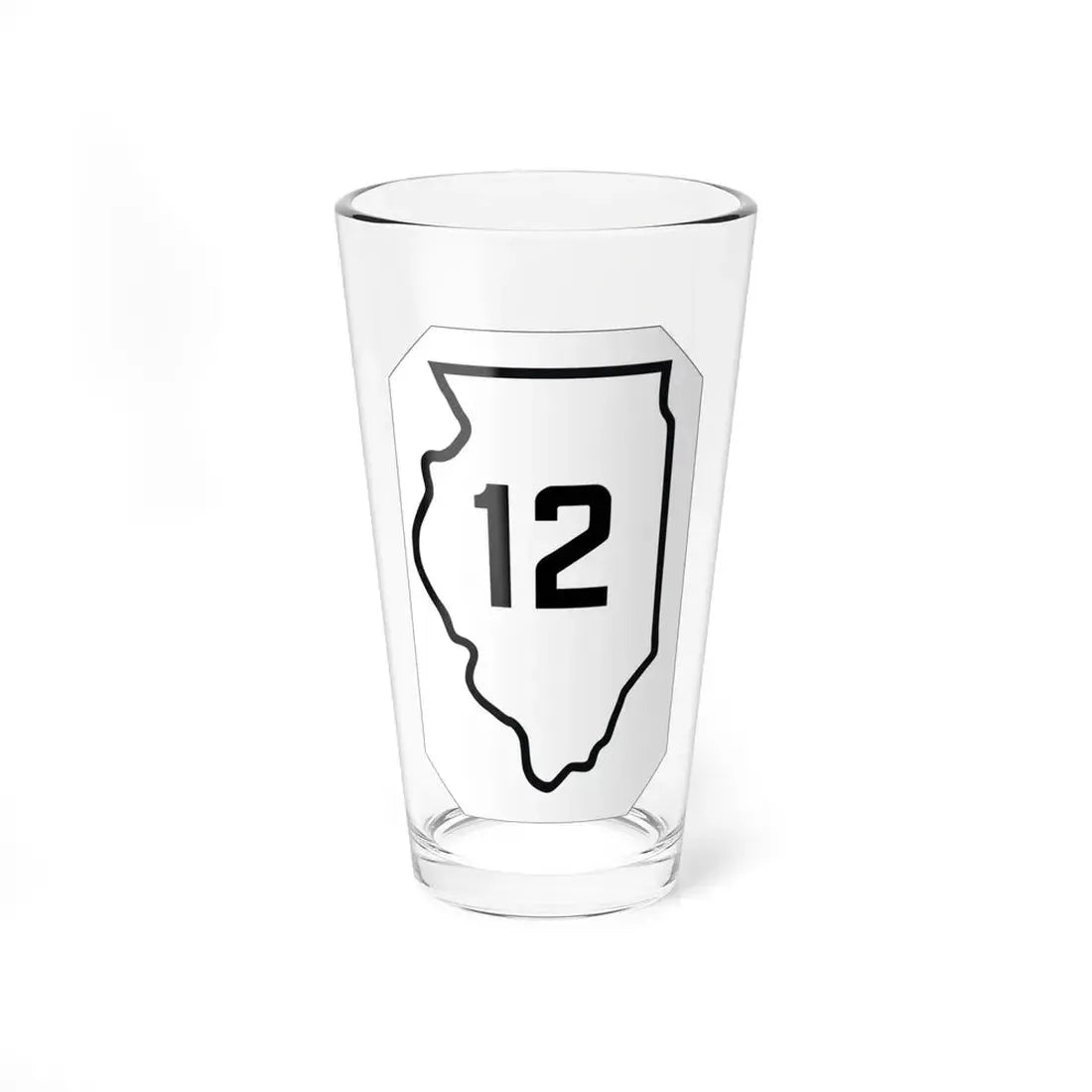 Illinois 12 1926 (Illinois) (Road Sign) Pint Glss 16oz 16oz - Go Mug Yourself