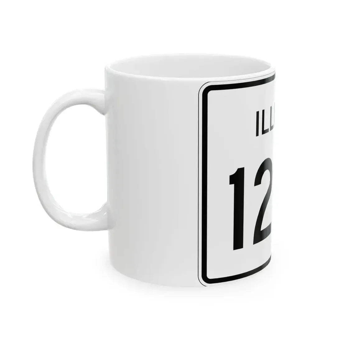 Illinois 128A (Illinois) (Road Sign) White Coffee Mug - Go Mug Yourself