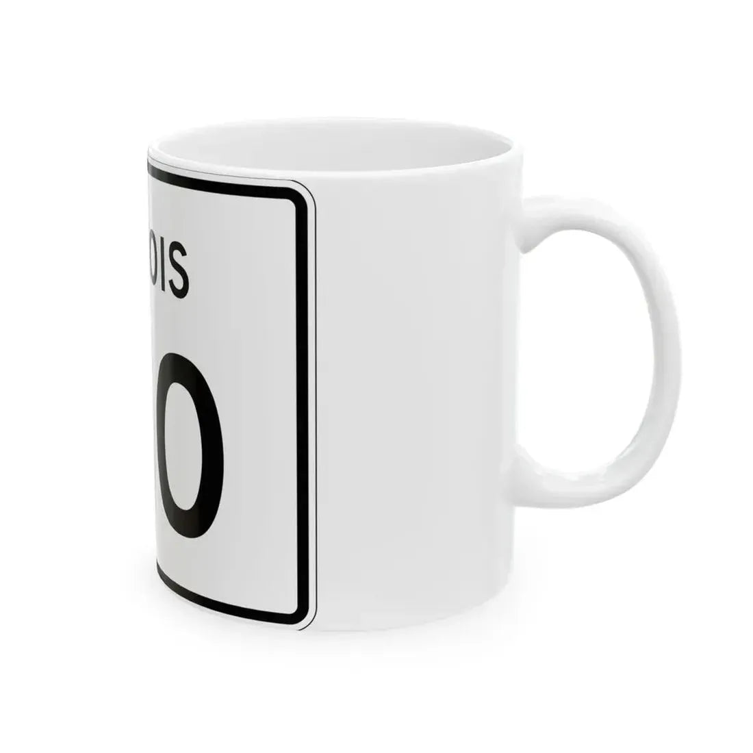 Illinois 130 (Illinois) (Road Sign) White Coffee Mug - Go Mug Yourself