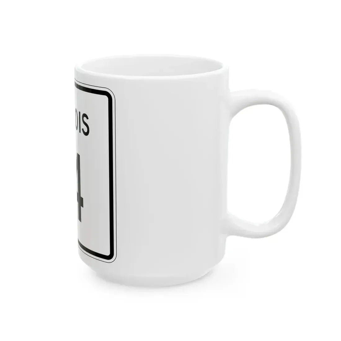 Illinois 14 (Illinois) (Road Sign) White Coffee Mug - Go Mug Yourself