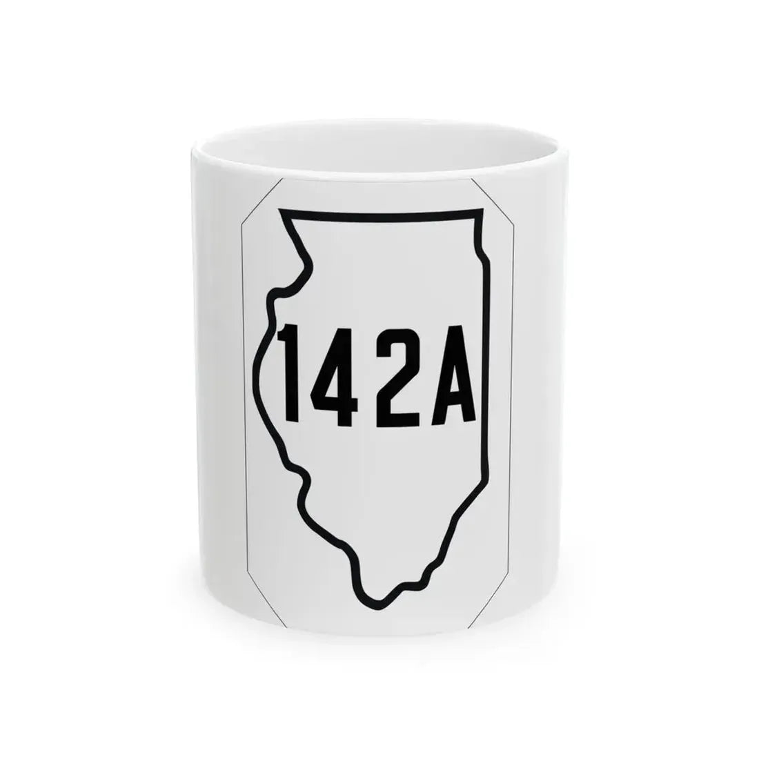 Illinois 142A 1926 (Illinois) (Road Sign) White Coffee Mug 11oz - Go Mug Yourself