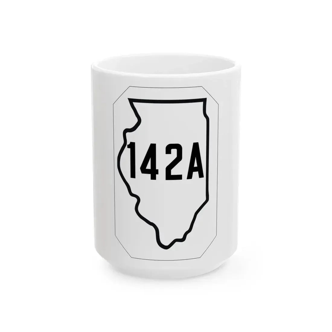 Illinois 142A 1926 (Illinois) (Road Sign) White Coffee Mug 15oz - Go Mug Yourself