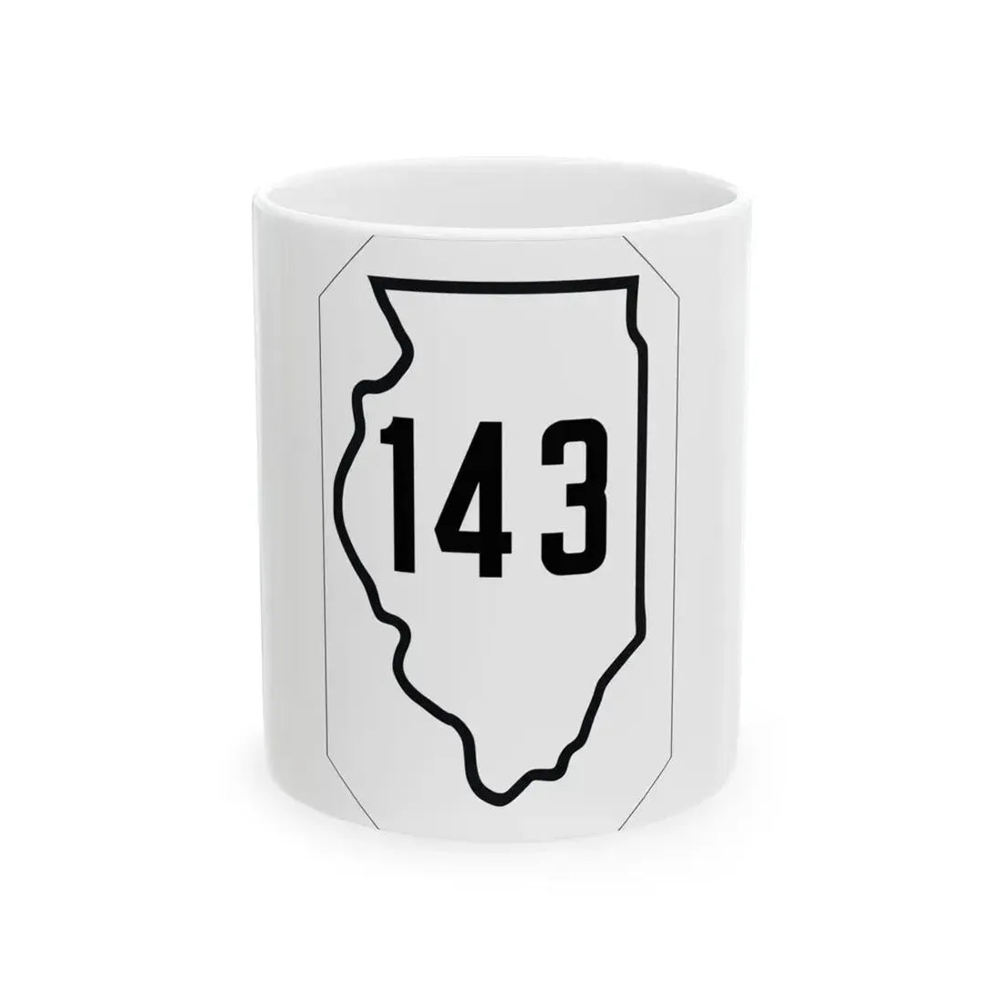 Illinois 143 1926 (Illinois) (Road Sign) White Coffee Mug 11oz - Go Mug Yourself