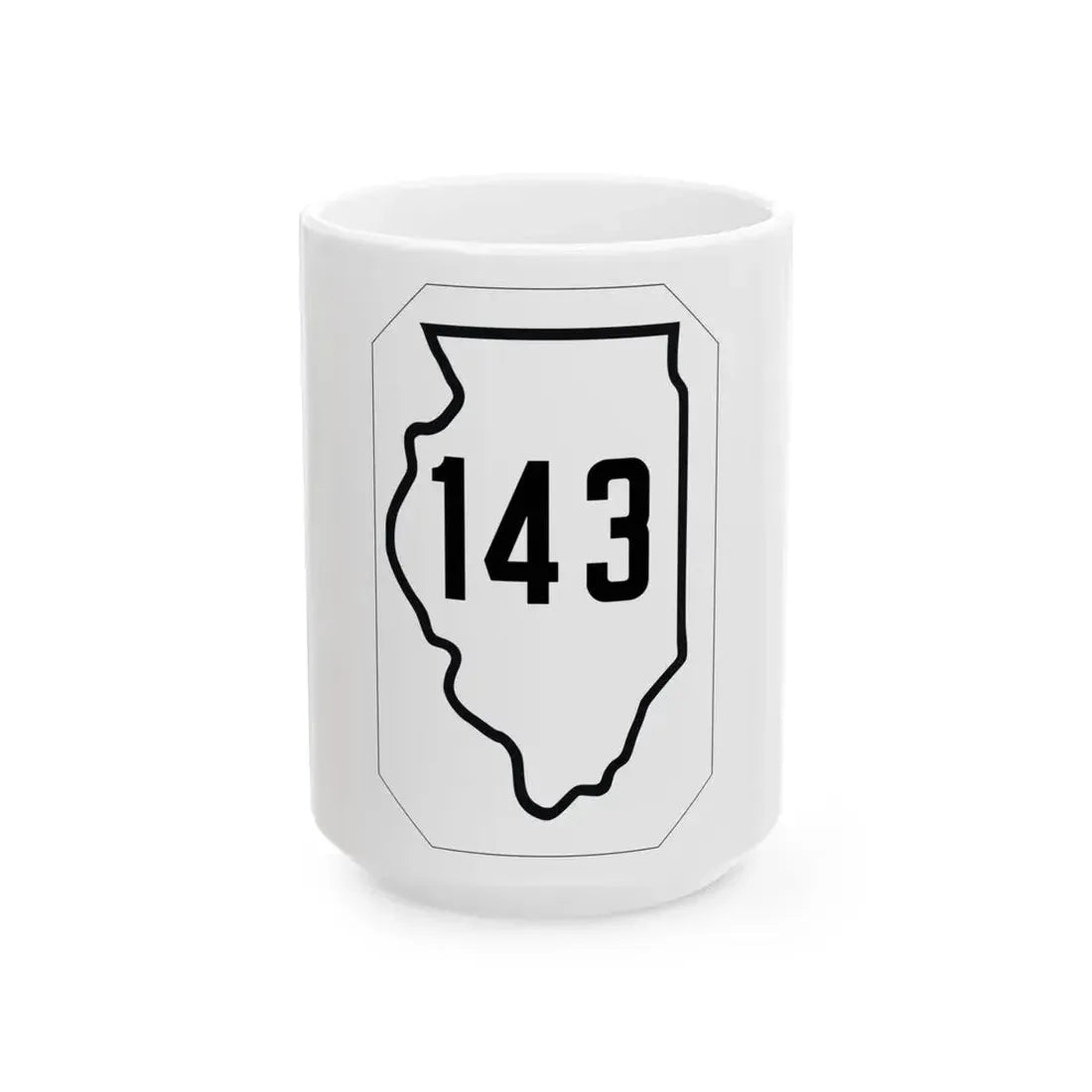 Illinois 143 1926 (Illinois) (Road Sign) White Coffee Mug 15oz - Go Mug Yourself
