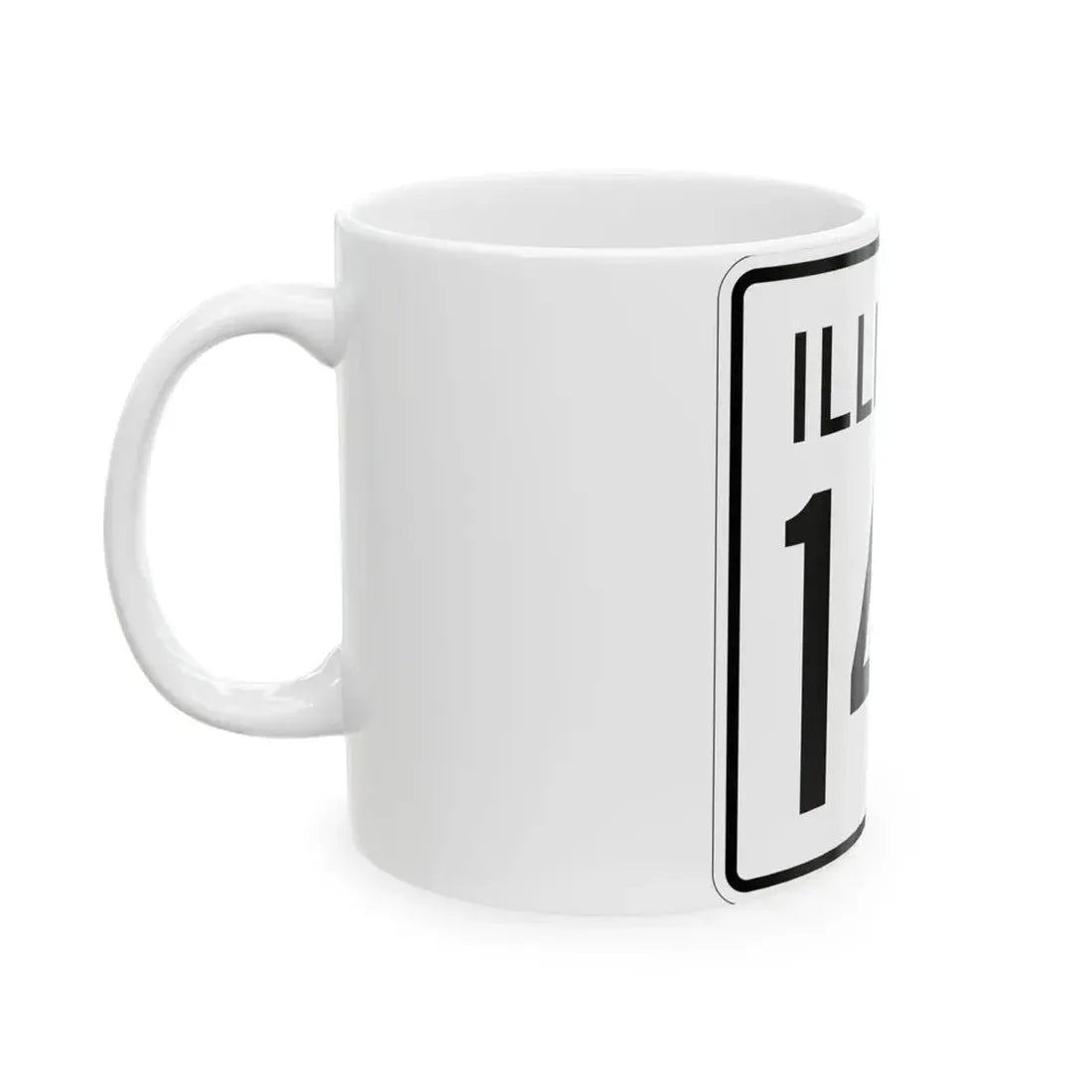 Illinois 144 1960 (Illinois) (Road Sign) White Coffee Mug - Go Mug Yourself