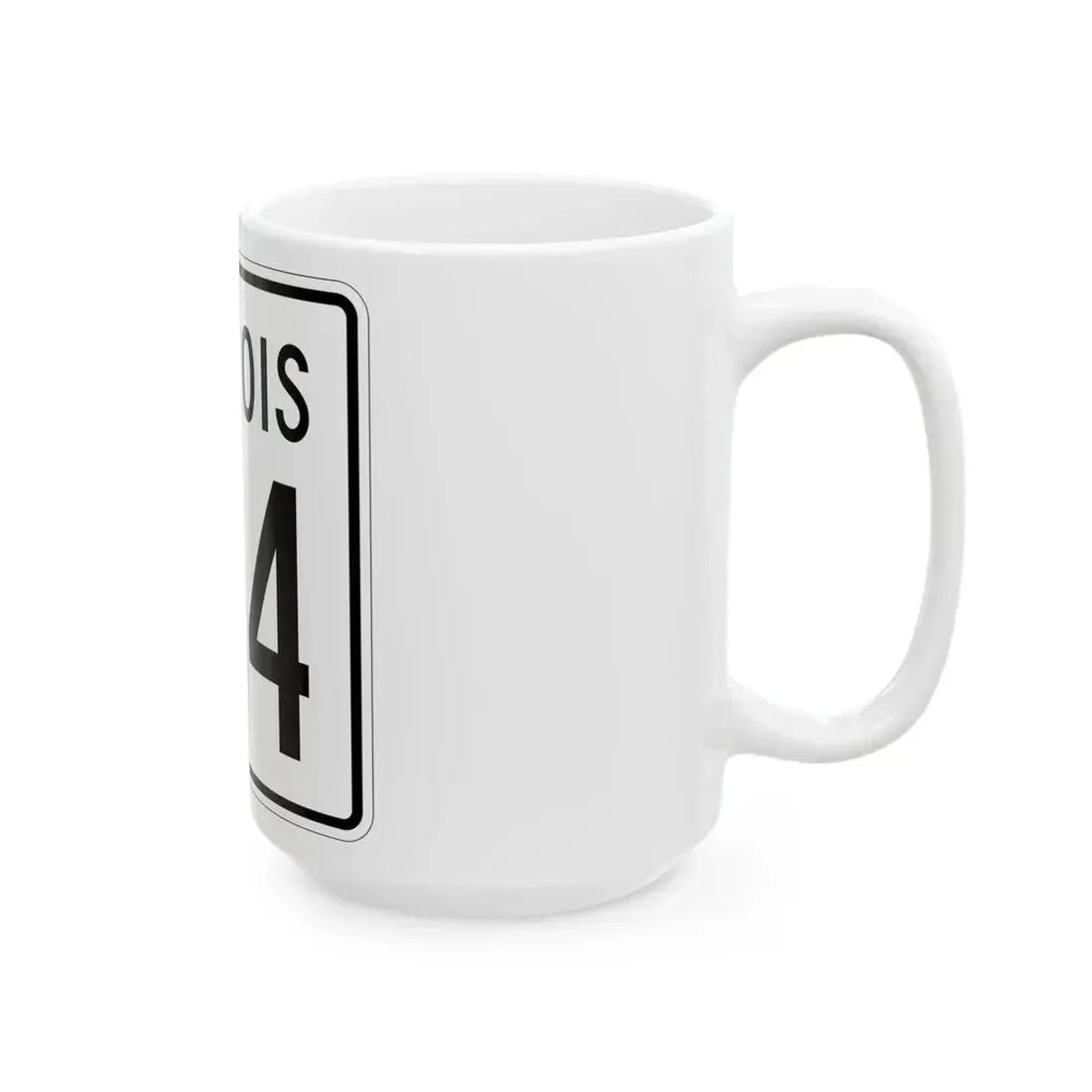 Illinois 144 1960 (Illinois) (Road Sign) White Coffee Mug - Go Mug Yourself