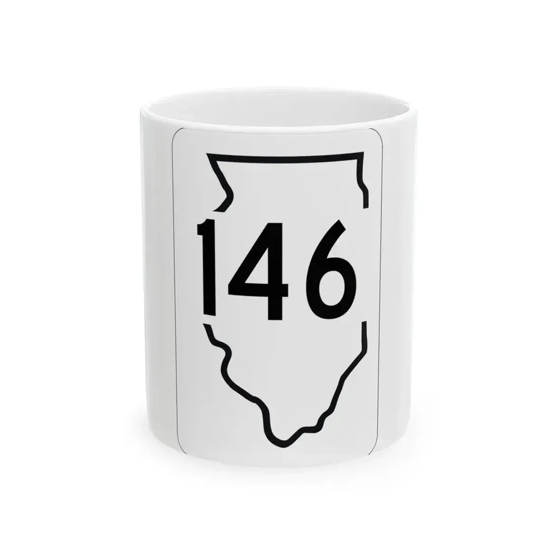 Illinois 146 1950 (Illinois) (Road Sign) White Coffee Mug 11oz - Go Mug Yourself