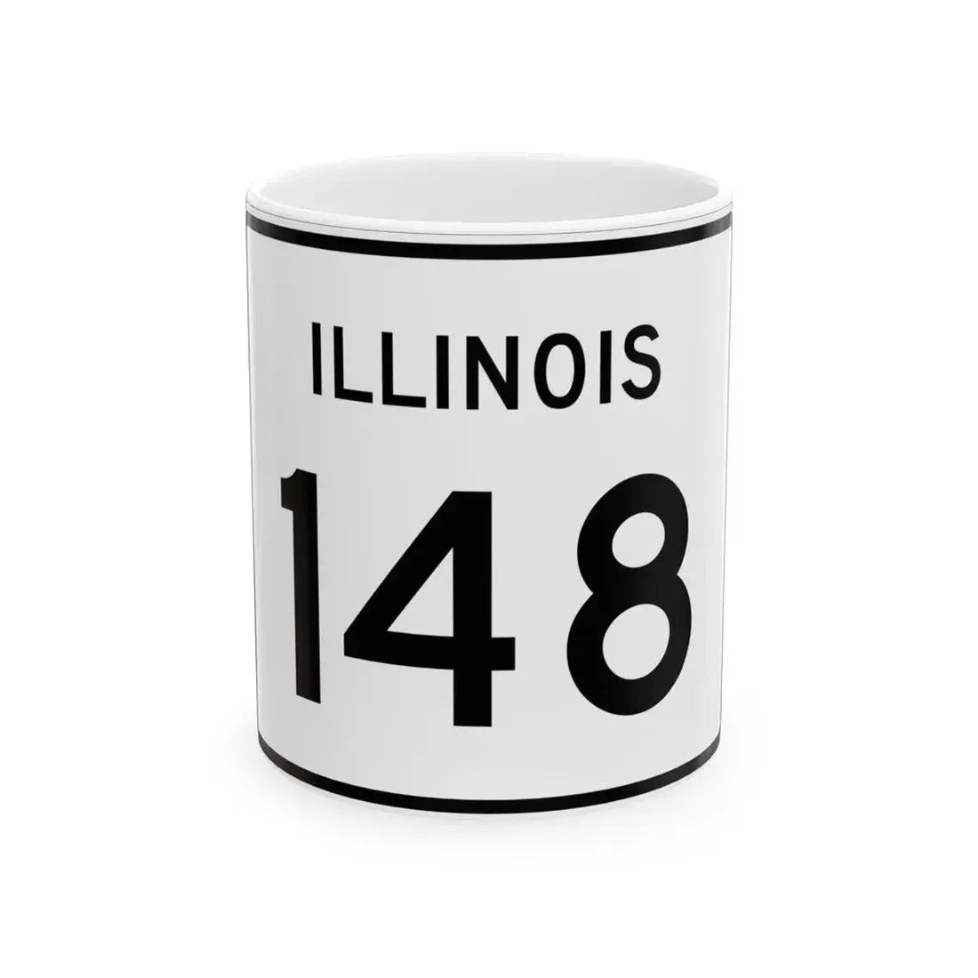Illinois 148 (Illinois) (Road Sign) White Coffee Mug 11oz - Go Mug Yourself