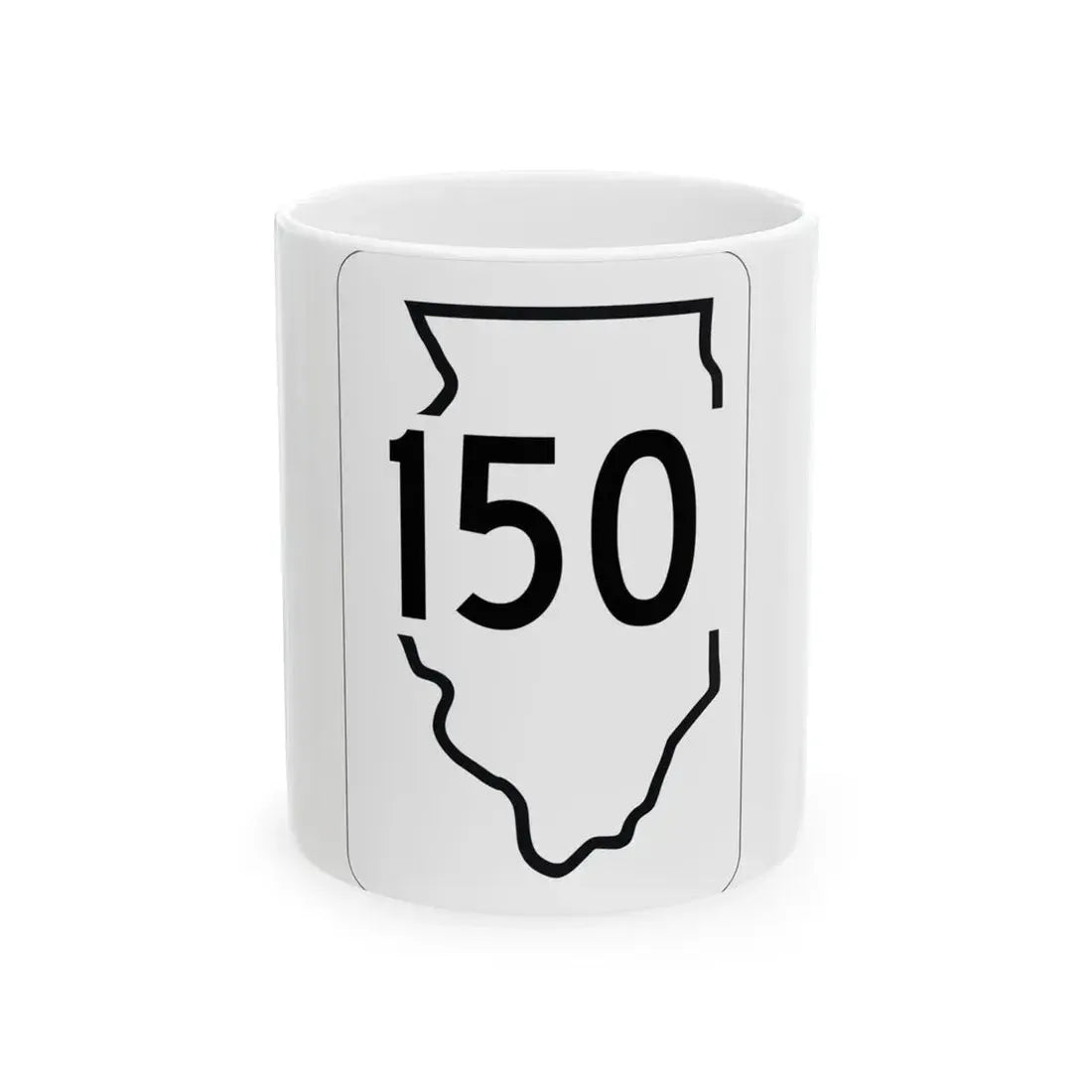 Illinois 150 1950 (Illinois) (Road Sign) White Coffee Mug 11oz - Go Mug Yourself