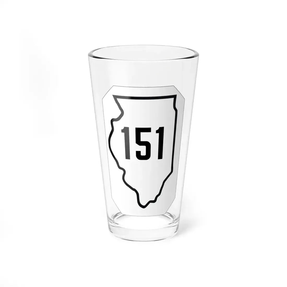 Illinois 151 1926 (Illinois) (Road Sign) Pint Glss 16oz 16oz - Go Mug Yourself