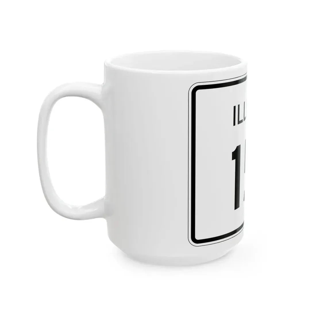 Illinois 151 (Illinois) (Road Sign) White Coffee Mug - Go Mug Yourself