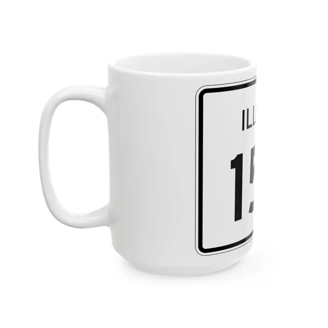 Illinois 154 (Illinois) (Road Sign) White Coffee Mug - Go Mug Yourself