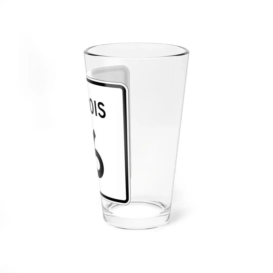 Illinois 16 (Illinois) (Road Sign) Pint Glss 16oz - Go Mug Yourself