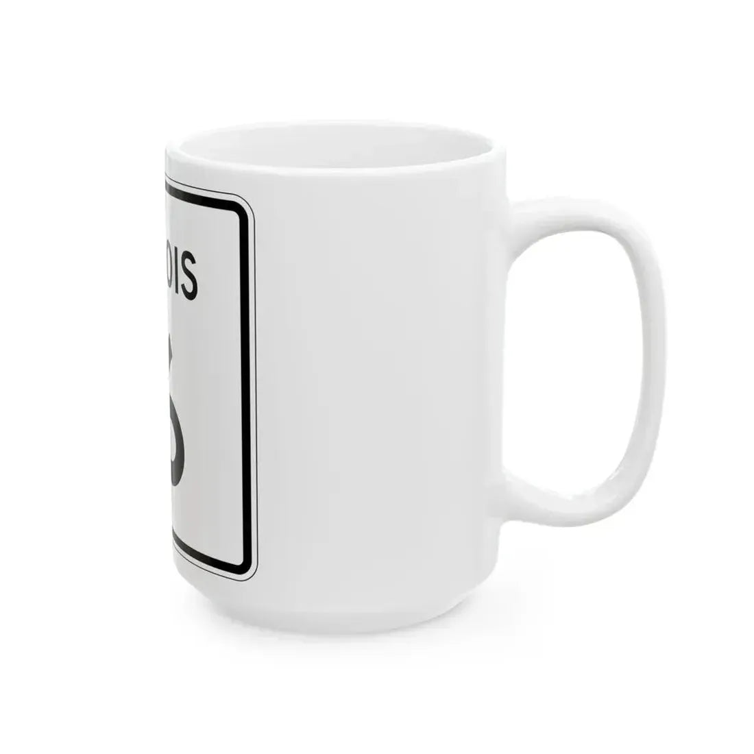 Illinois 16 (Illinois) (Road Sign) White Coffee Mug - Go Mug Yourself