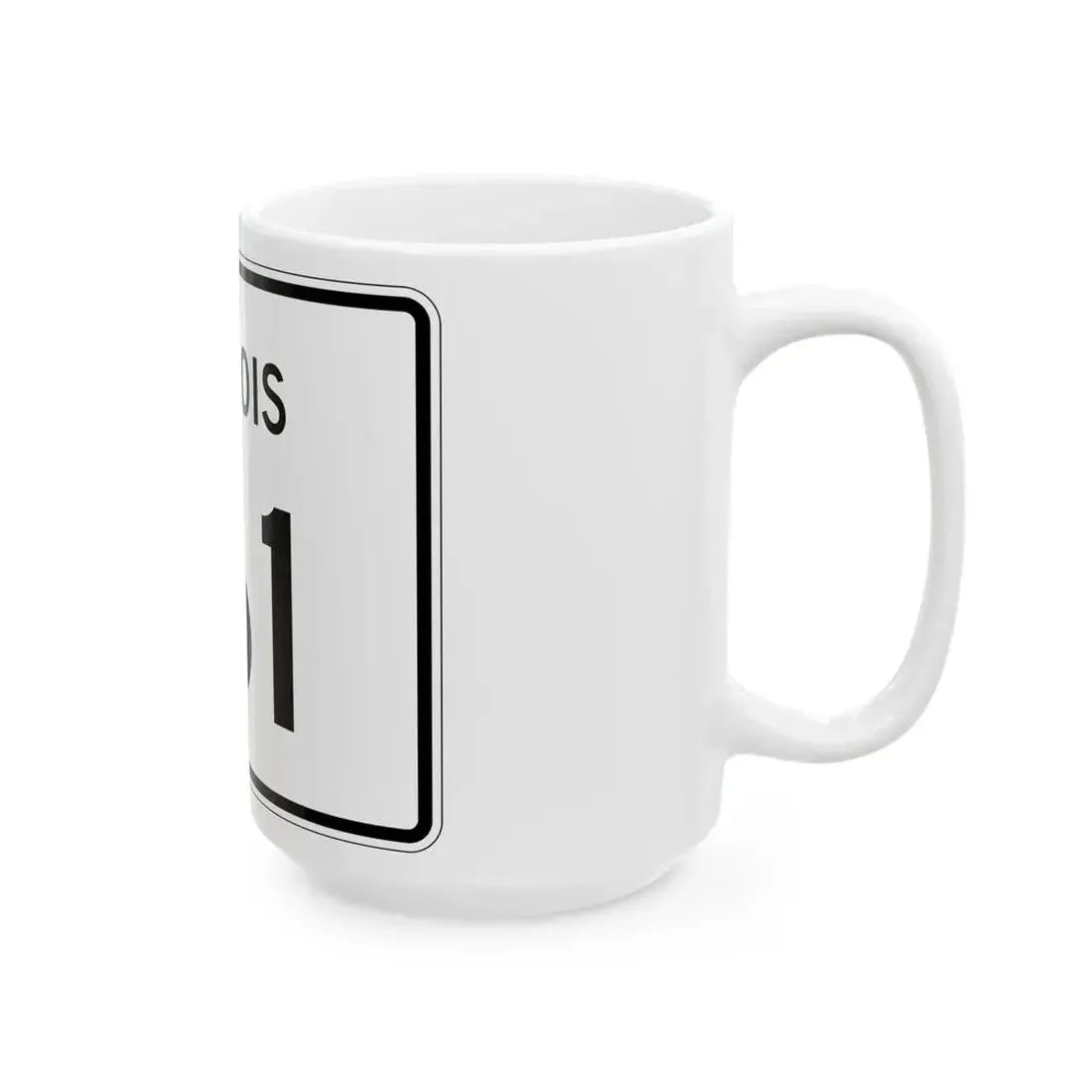 Illinois 161 (Illinois) (Road Sign) White Coffee Mug - Go Mug Yourself