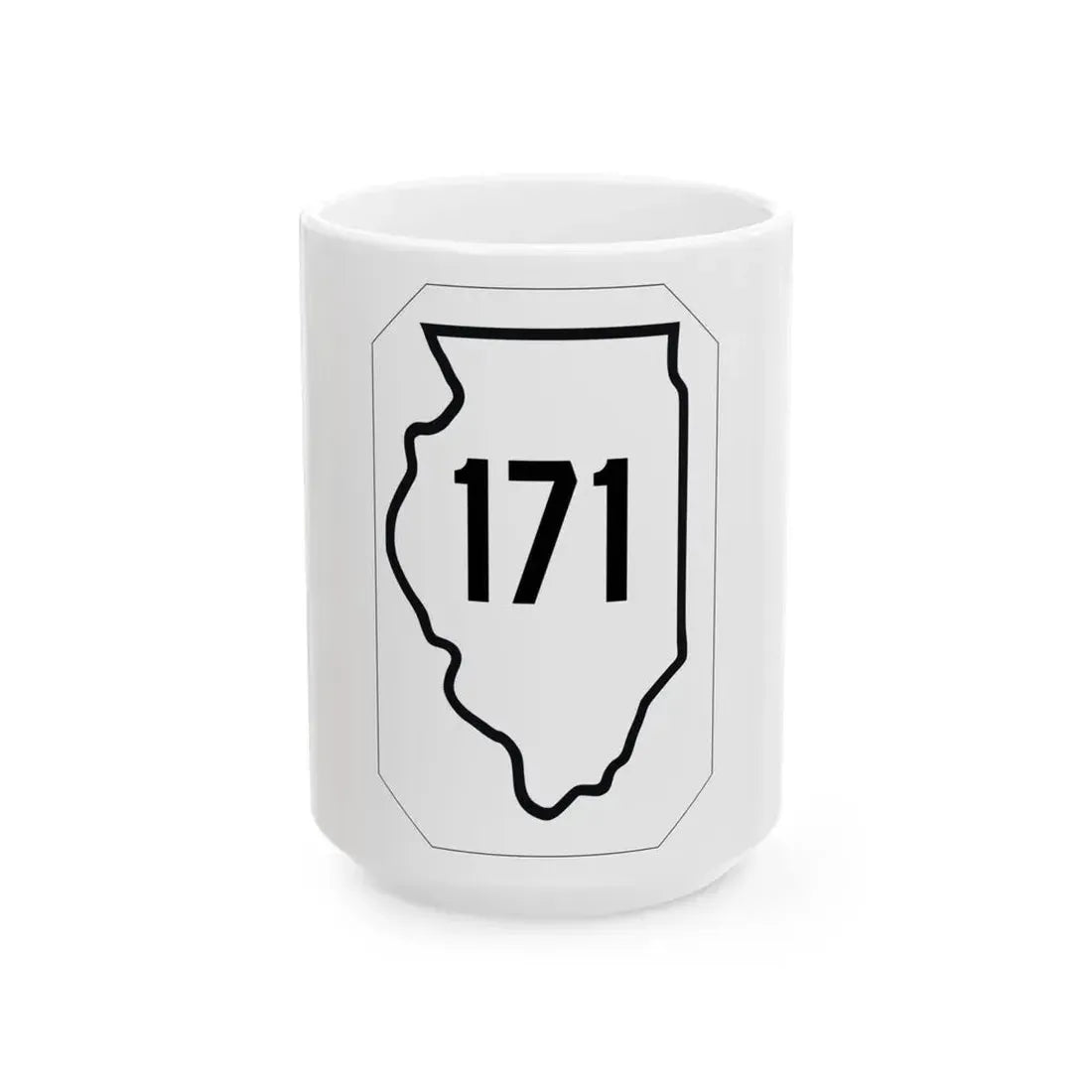 Illinois 171 1926 (Illinois) (Road Sign) White Coffee Mug 15oz - Go Mug Yourself