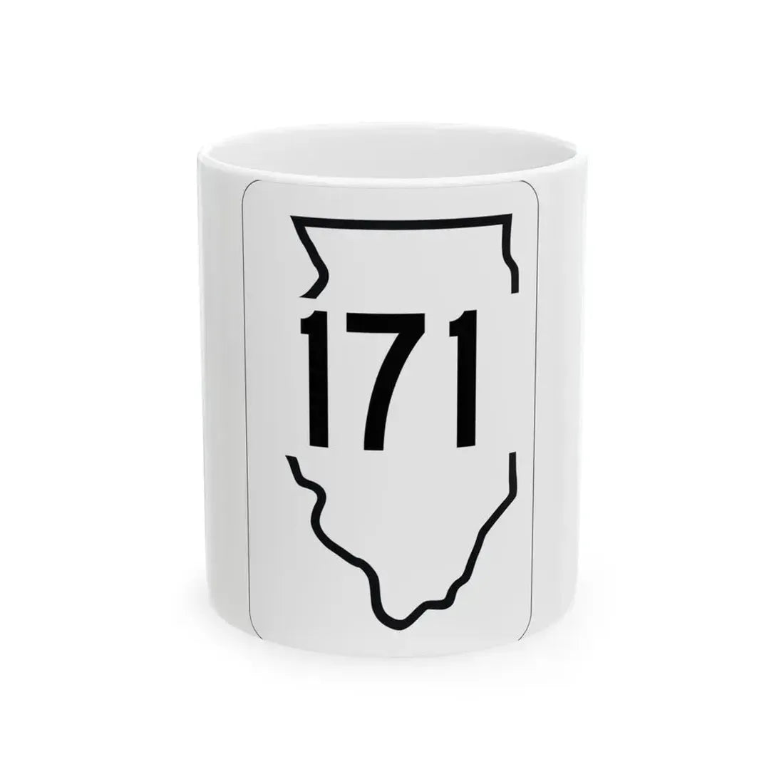 Illinois 171 1950 (Illinois) (Road Sign) White Coffee Mug 11oz - Go Mug Yourself
