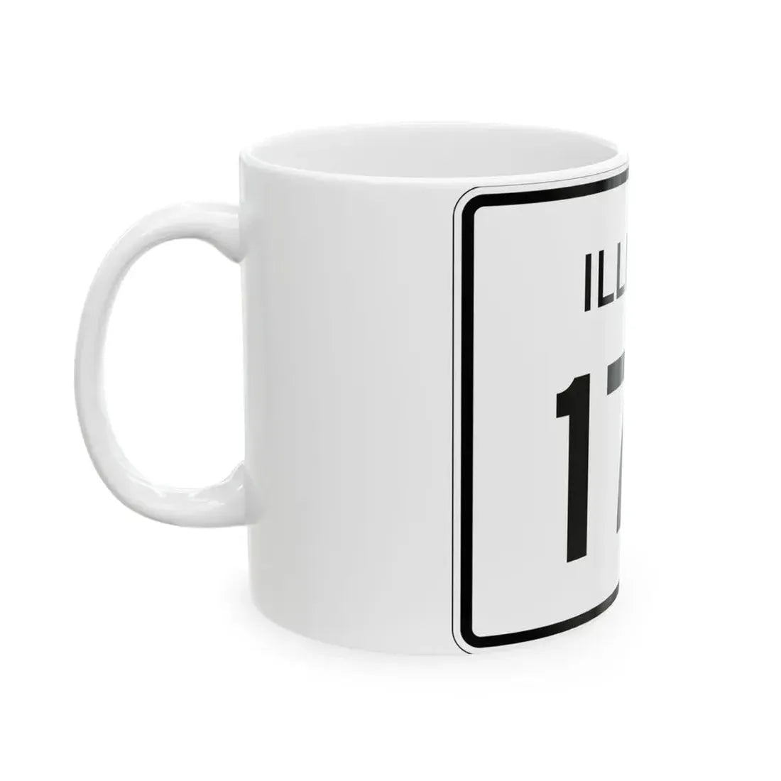 Illinois 173 (Illinois) (Road Sign) White Coffee Mug - Go Mug Yourself