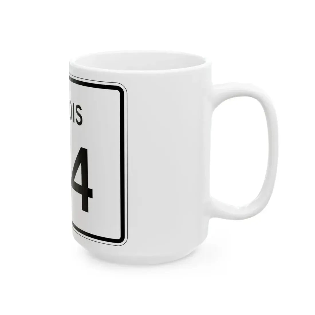 Illinois 174 (Illinois) (Road Sign) White Coffee Mug - Go Mug Yourself