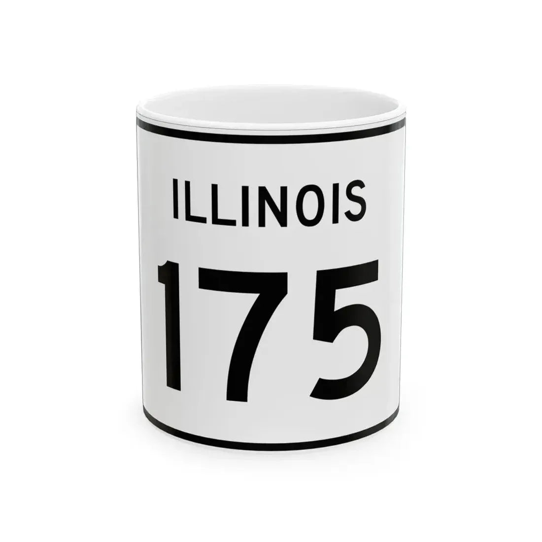 Illinois 175 (Illinois) (Road Sign) White Coffee Mug 11oz - Go Mug Yourself