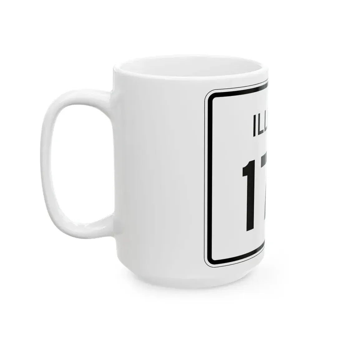 Illinois 175 (Illinois) (Road Sign) White Coffee Mug - Go Mug Yourself