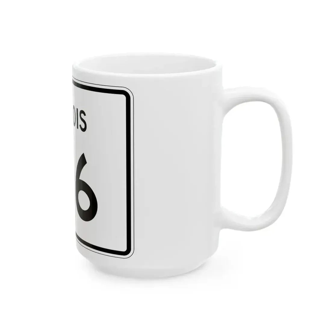 Illinois 176 (Illinois) (Road Sign) White Coffee Mug - Go Mug Yourself