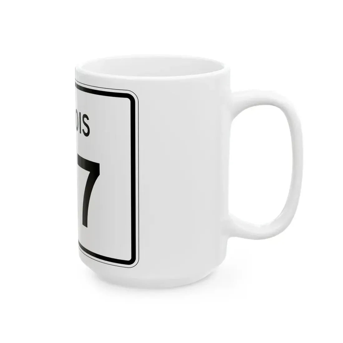 Illinois 177 (Illinois) (Road Sign) White Coffee Mug - Go Mug Yourself